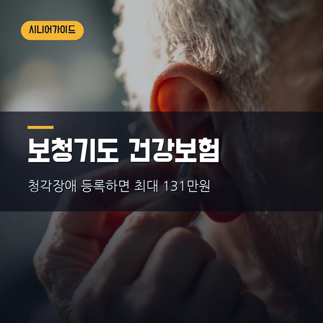 보청기 건강보험 지원금 2026 — 최대 131만원? 청각장애 등록부터 본인부담 10%까지