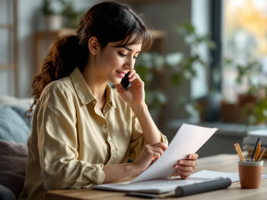 caregiver checklist with phone call to national health insurance service