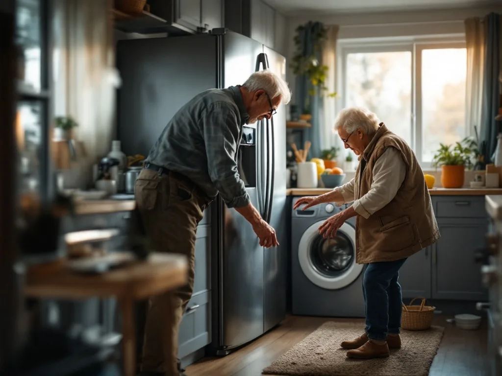 elderly home appliance pickup preparation refrigerator washing machine
