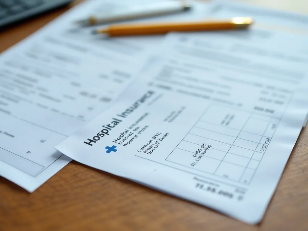Korean hospital bill receipt and health insurance documents on desk