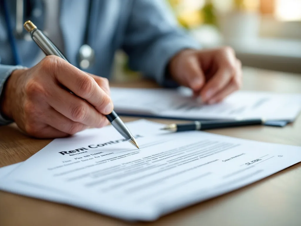 medical bill rent contract pension statement
