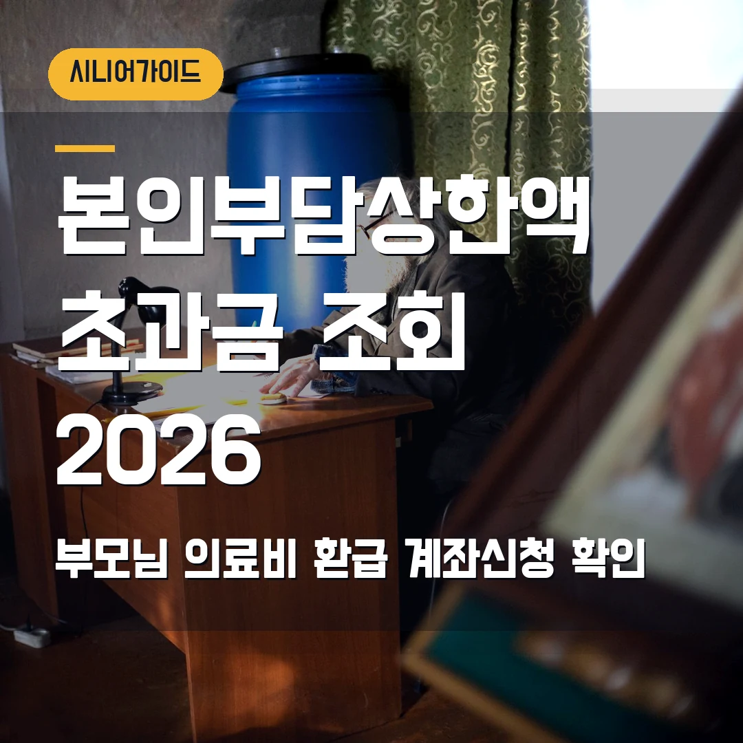 본인부담상한액 초과금 조회 2026 — 부모님 의료비 환급, 안내문·계좌 신청에서 막힐 때