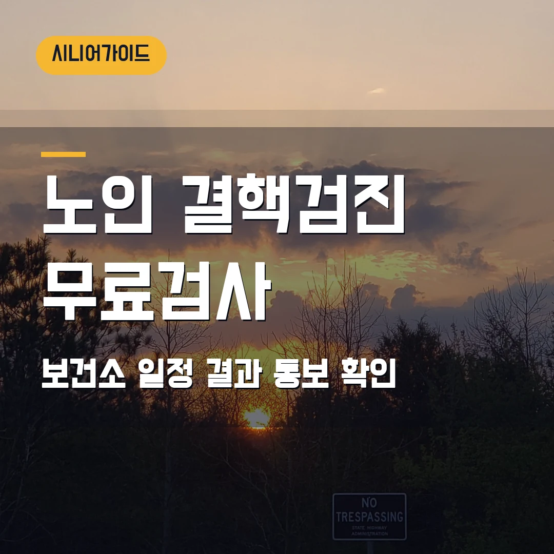 노인 결핵검진 무료검사 2026 — 보건소 일정 확인에서 막힐 때
