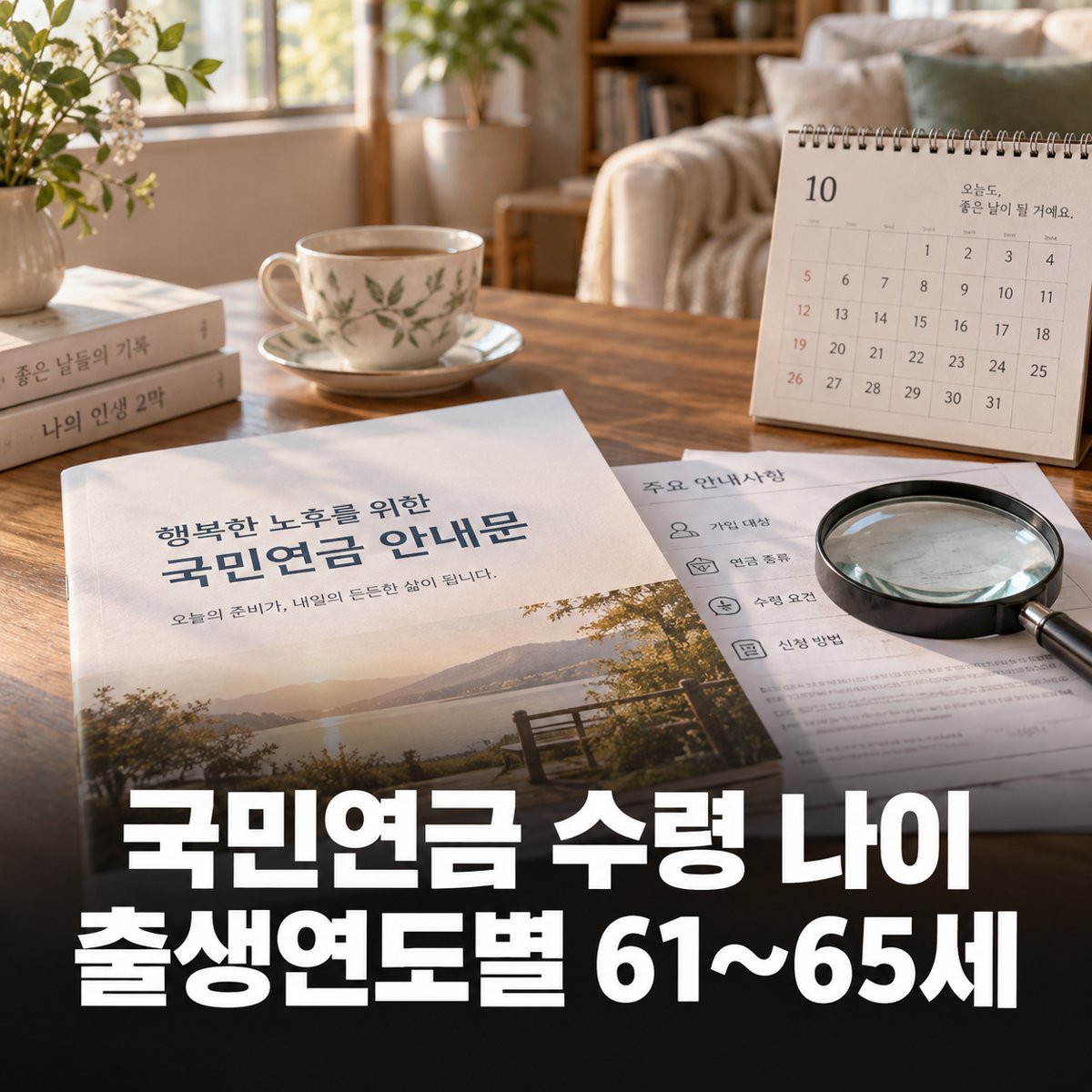 국민연금 노령연금 수령 나이, 출생연도별 61~65세 — 조기·연기 계산과 청구 방법