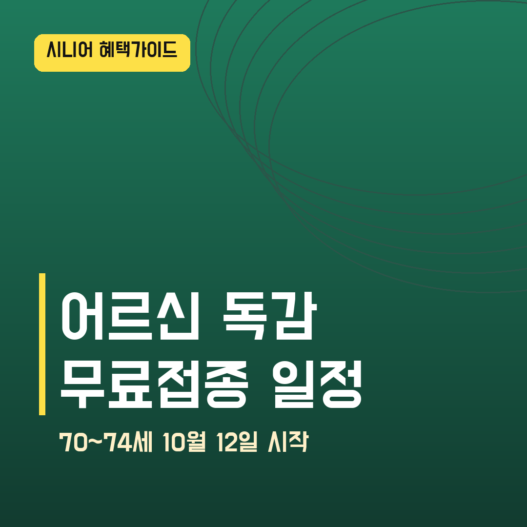 어르신 독감 무료접종 2026 — 70~74세 10월 12일, 65~69세 15일 시작·준비물 신분증